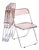 Acrylic Glass Pink and Chrome Plia Chairs by Piretti for Castelli, Italy, 1970s, Set of 4 For Sale
