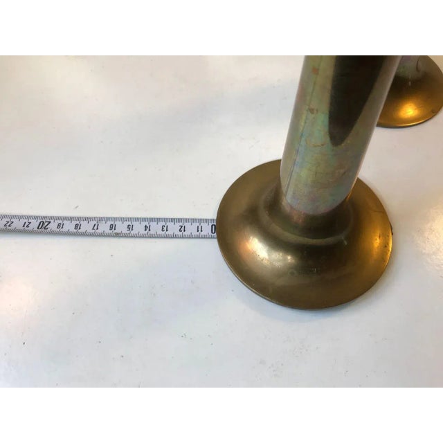 Gold Mid-Century Brass Candlesticks by Hans Bolling for Torben Ørskov, 1960s, Set of 2 For Sale - Image 8 of 9