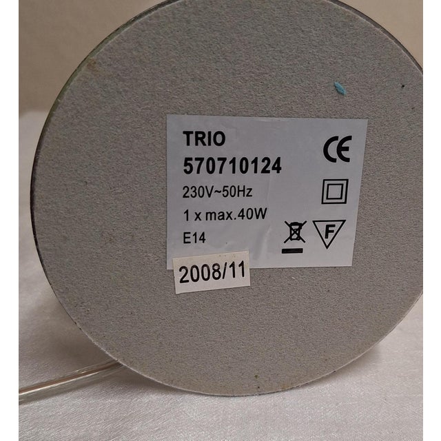 Metal Chrome-Plated Metal Table Lamp with White Glass Shade from Trio, 2000s For Sale - Image 7 of 8