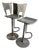 Rare Post-Modern Collectors’ Find: Signed Fly Line Italy Adjustable Bar Stools (Pair) For Sale
