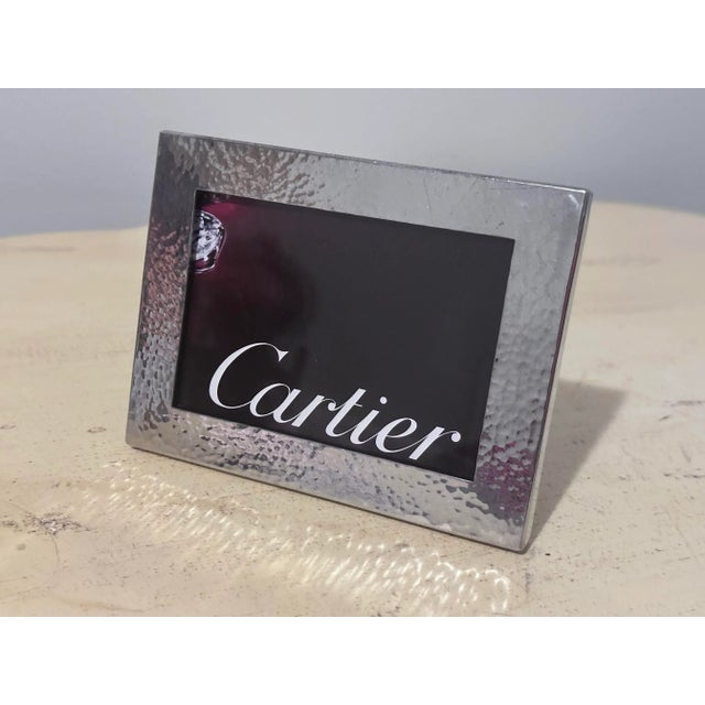 Mid 20th Century Cartier Hammer Pewter Picture Frame For Sale - Image 5 of 9