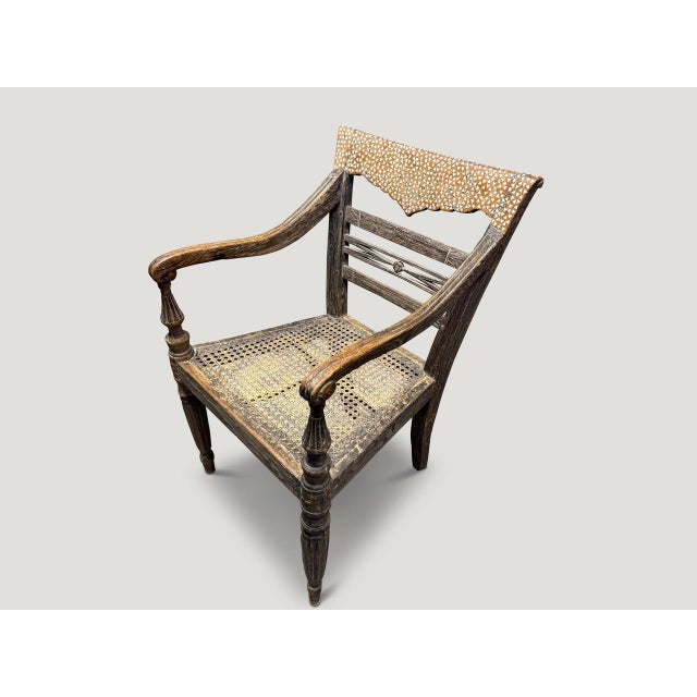 Andrianna Shamaris Rare Antique Raffles Arm Chair For Sale - Image 16 of 18
