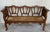 Victorian 20th Century Walnut Victorian Bench in Wood and Rattan Seat For Sale - Image 3 of 9