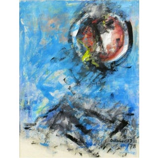 Intense Primary Color Abstract Acrylic on Canvas For Sale