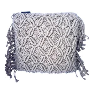 Boho Chic Blush MacramÃ© Pillow W/Fringe