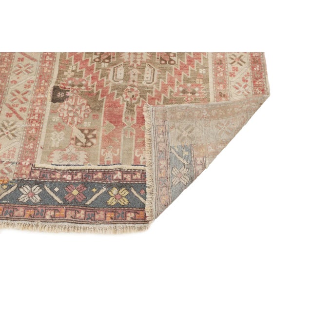 Mid 20th Century Washed Out Vintage Caucasian Rug For Sale - Image 5 of 7