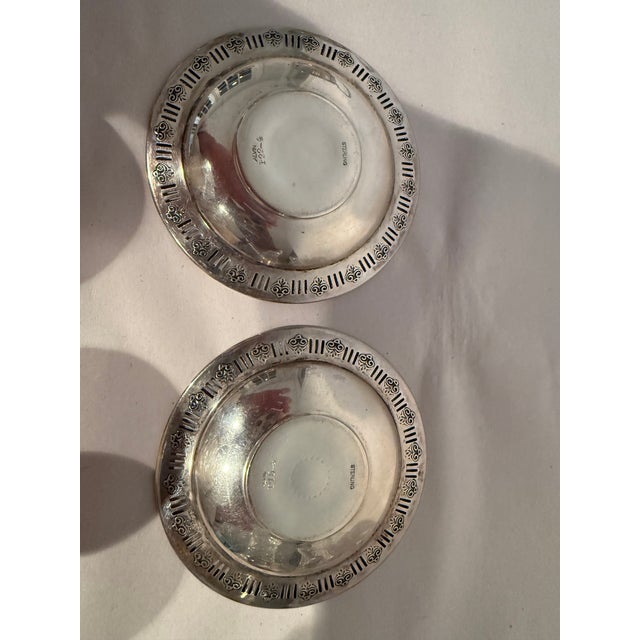 Early 20th Century Early 20th Century Lenox Demitasse Cups in Sterling Holders With Pair of Lenox Salt Servers in Sterling Holders - 12 pcs For Sale - Image 5 of 7