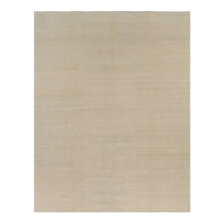 Rug & Kilim’s Oversized Contemporary Textural Solid Rug in Beige Tones - 14x18 For Sale