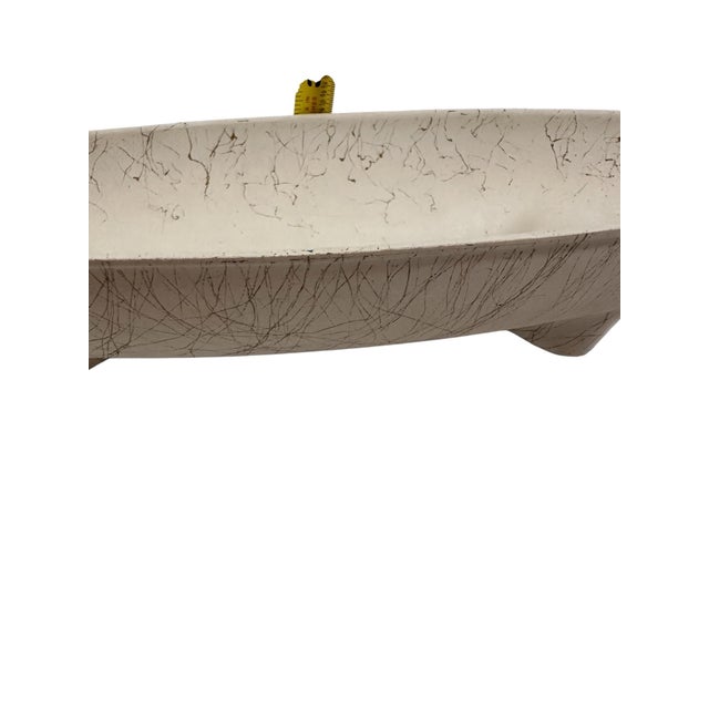 White 1960s Japan Ikenana Boat Vase For Sale - Image 8 of 10