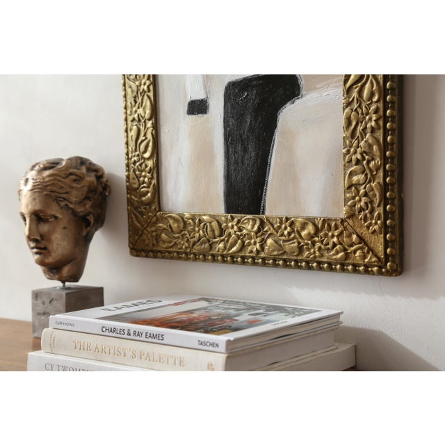 2020s Original Framed Abstract Painting in Antique Gold Frame For Sale - Image 5 of 15