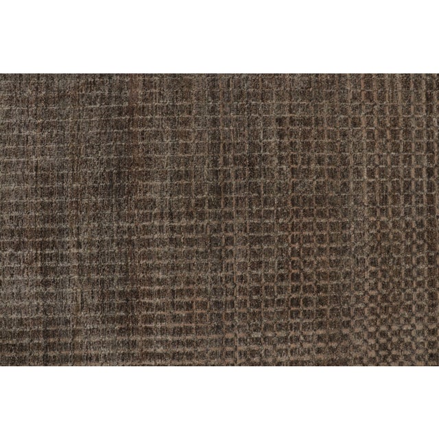 Contemporary Contemporary Textural Rug in Brown Hues, by Rug & Kilim, India For Sale - Image 3 of 10