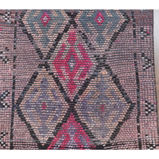 1970s Vintage Turkish Hand-Knotted Hallway Runner 2'5" X 11'5" For Sale - Image 5 of 8