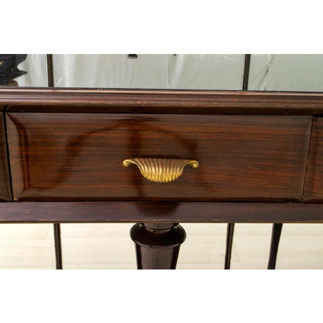 Walnut Sideboard with Mirrors by Guglielmo Ulrich for Ar.Ca, 1940s For Sale - Image 9 of 13