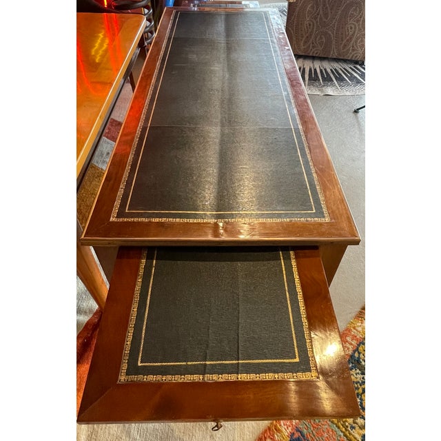French Early 20th Century Louis XVI Leather Topped Writing Desk For Sale - Image 3 of 14