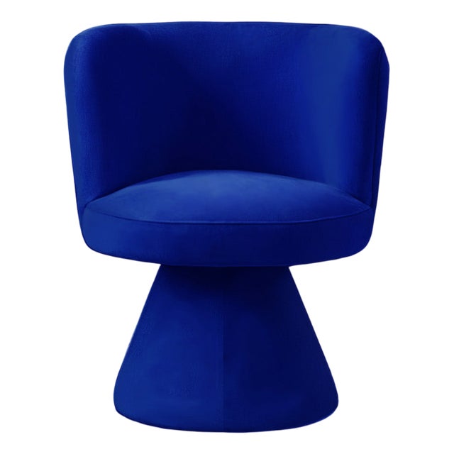 Coraje Dining Chair in Blue Velvet from Moanne For Sale