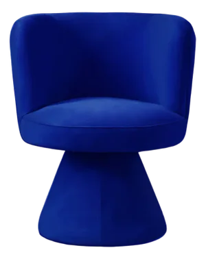 Coraje Dining Chair in Blue Velvet from Moanne