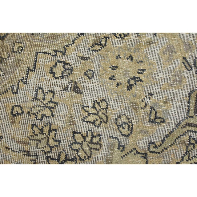 1980s Tabriz Rug 10’1” X 12’9” Ivory Wool Vintage Distressed Hand-Knotted Carpet For Sale - Image 5 of 15