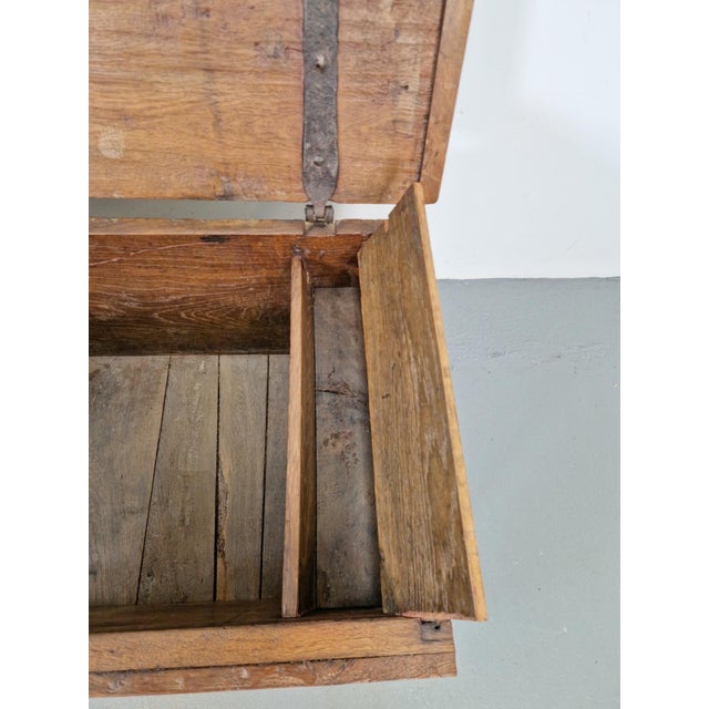 Antique French Brutalist Chest in Oak, 1800 For Sale - Image 11 of 17