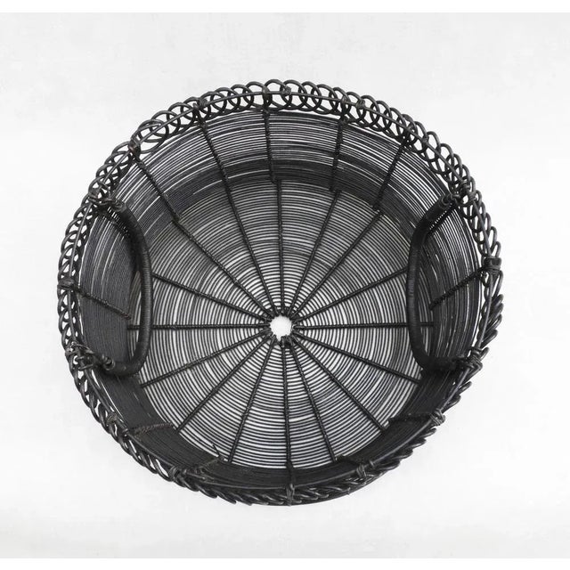 Antique French Woven Wire Basket, 1900 For Sale - Image 4 of 12