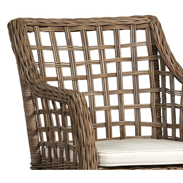 Wicker Lattice Dining Chair Chairish