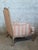 Louis XV Bergère Chair with Cerused Finish in Coral Striped Linen, 1890s For Sale - Image 5 of 6
