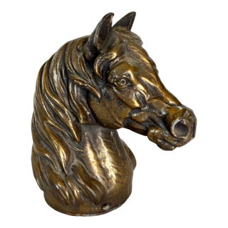 20th Century Brass Horse Bust Sculpture For Sale