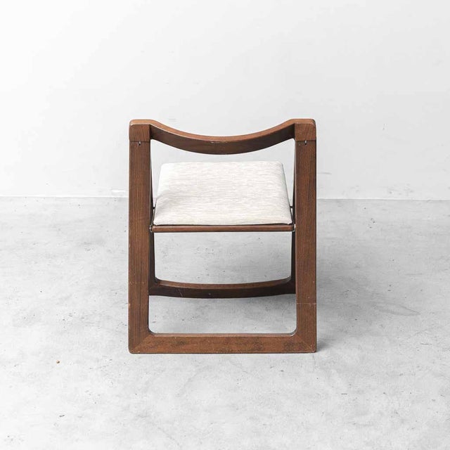Wood Folding Chairs Trieste Model attributed to Jacober & Bazzani, 1970s, Set of 4 For Sale - Image 7 of 10