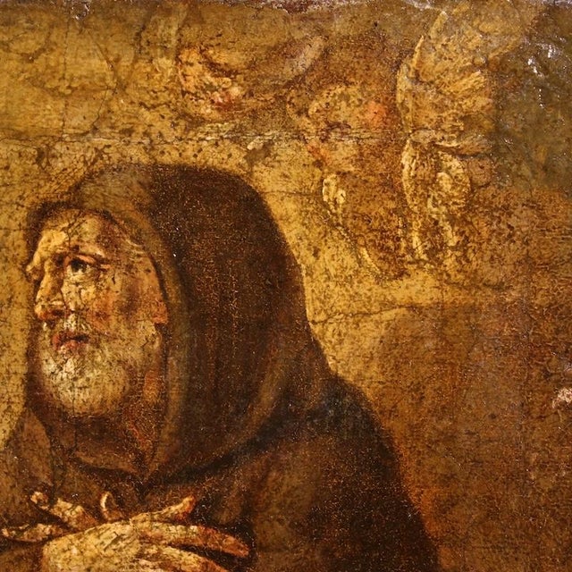 Italian Artist, Saint Francis of Paola, 1670, Oil on Canvas For Sale - Image 11 of 13