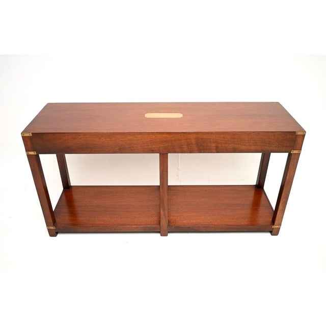 Military Campaign Console Table, 1930s For Sale - Image 6 of 12