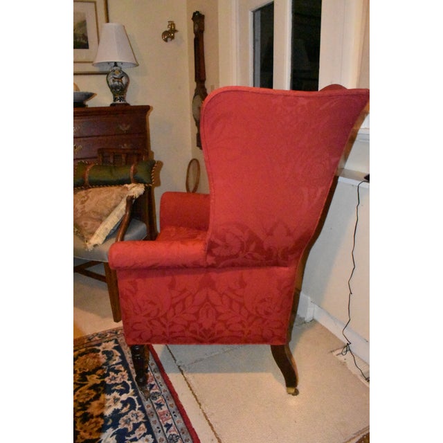 Red Superb American Sheraton Wingchair, Ca. 1810-20 For Sale - Image 8 of 14