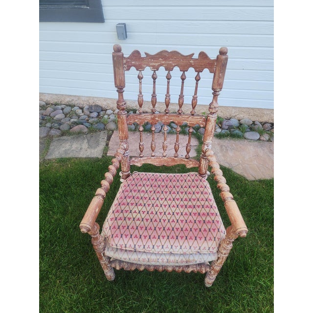 English Mid 20th Century Vintage Jacobean Revival Armchair For Sale - Image 3 of 6
