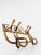 Italian Riviera Mid-20th Century Modern Cane, Rattan & Bamboo Wall Coat Rack, 1960s For Sale - Image 3 of 13