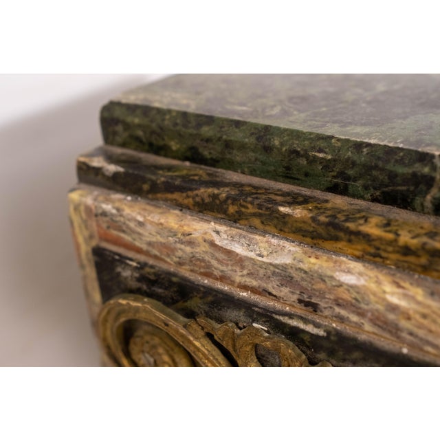 Pair Vintage Marble Pilaster Column Pedestals For Sale - Image 12 of 18