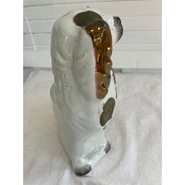 Late 19th Century Victorian Stafford Ceramic Brown & White Spaniel Dog Figurine For Sale In Monterey, CA - Image 6 of 9