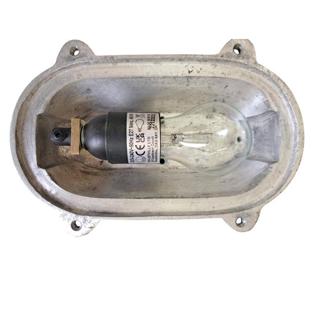 Vintage Industrial Bulkhead Wall Ceiling Marine Ship Lights, 1970s, Set of 5 For Sale - Image 11 of 14
