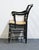 Wood Ethan Allen Hand Decorated Collection Black & Gold Hitchcock Style Arm Chair W. Rush Seat 14-6110a For Sale - Image 7 of 10