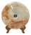 11.75" Natural White Brown Onyx Stone Round Fengshui Home Decor Display For Sale