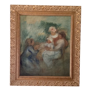 Late 20th Century Pierre-Auguste Renoir Reproduction "La Family (Mother and Child) Framed For Sale