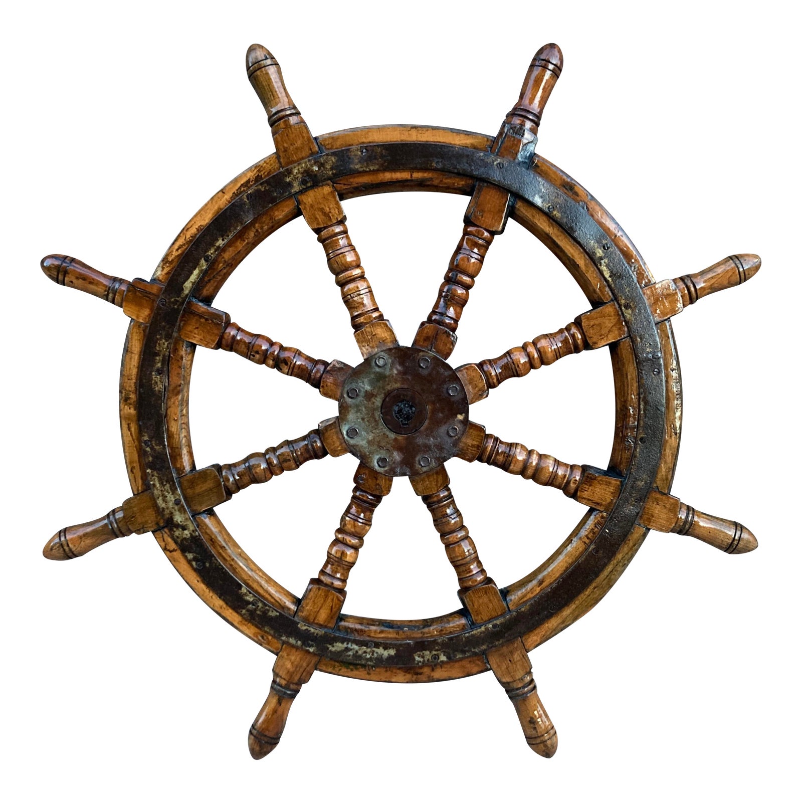 Early 20th Century Ships Wheel | Chairish