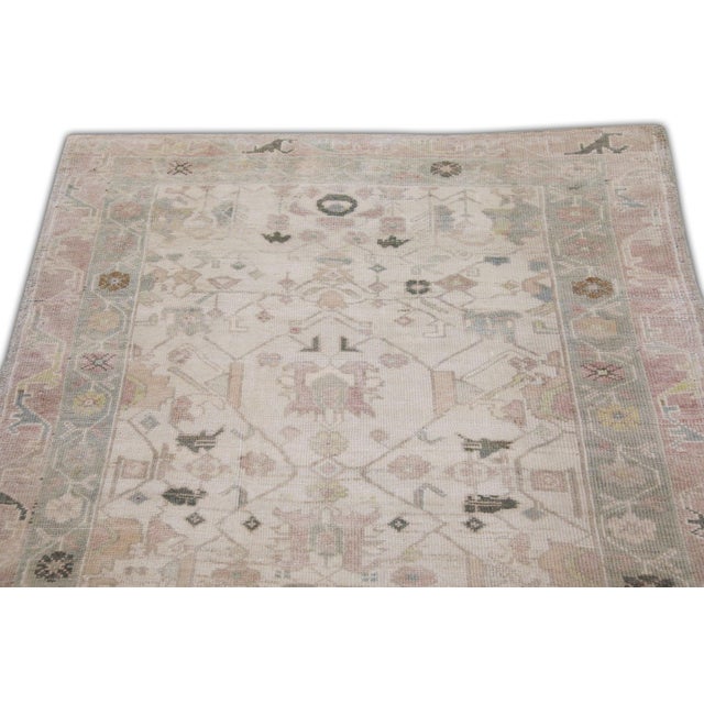 Oriental Hand Knotted Rug Turkish Anatolian 4'1" x 5'6" For Sale - Image 4 of 6