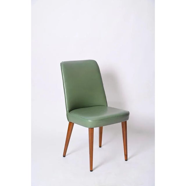 Green Leather Dining Chair attributed to Anonima Castelli, Italy, 1950s For Sale - Image 12 of 13