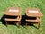 Vintage Pair Reiss Mid Century Modern 2 Tier Tile Top Walnut Side Tables For Sale - Image 4 of 17