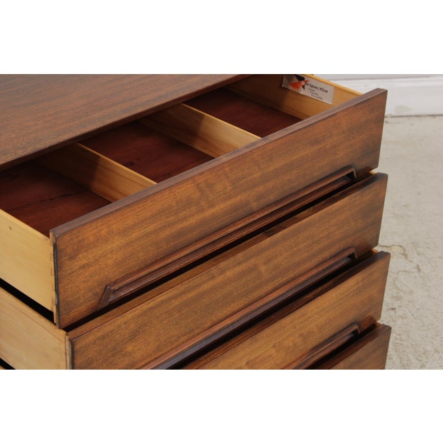 1960s Drexel Perspective Mid Century Modern Walnut 4 Drawer Chest For Sale - Image 5 of 18