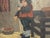 Folk Art Antique Folk Art Oil Painting: Young German Boy with Spoon For Sale - Image 3 of 9