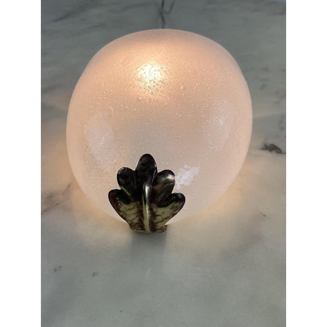 Metal Mid-Century Wall Lamp in Murano Glass and Brass in the style of Hercules Barovier, 1950s For Sale - Image 7 of 14