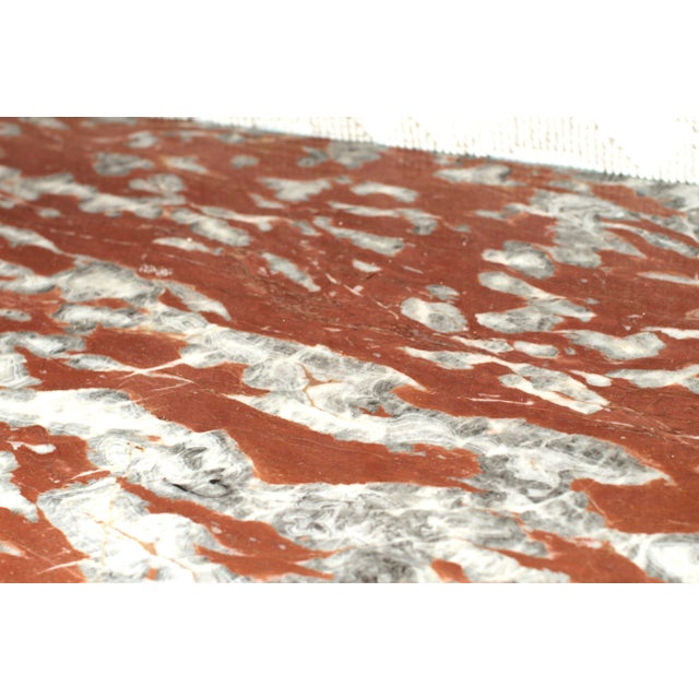 Mid 19th Century Louis XVI Royal Rouge Marble Console Table For Sale - Image 10 of 12