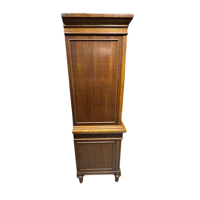 Wood Vintage Thomasville Greek Key Armoire in the Hollywood Regency Style, C. 1970s For Sale - Image 7 of 18
