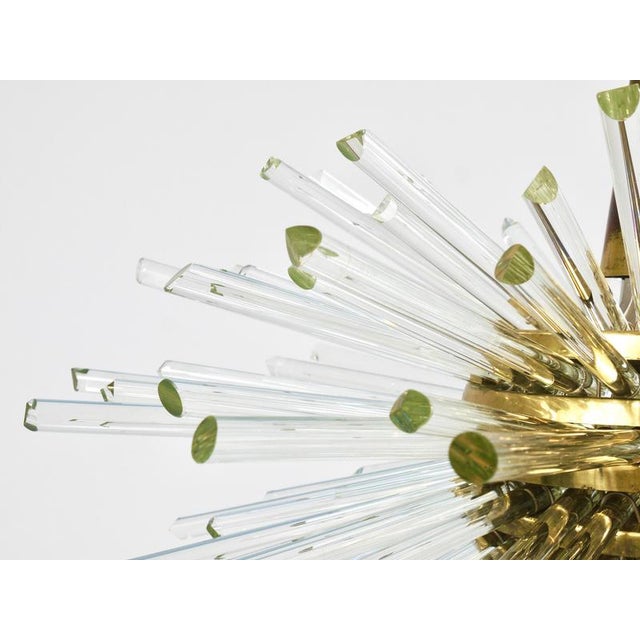 Miracle Sputnik Chandelier in Brass with Crystal Glass Rods from Bakalowits & Söhne, 1960s For Sale - Image 17 of 18