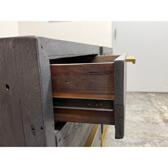 Brass Zin Home Elle Reclaimed Wood Nightstands, Pair For Sale - Image 8 of 12