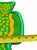 Paint Brightly Colored Green Vintage 1960's Hand-Painted Papier-Mâché Fish Tray / Wall Plaque – Folk Art Style – Circa 1960s–1970s For Sale - Image 7 of 10